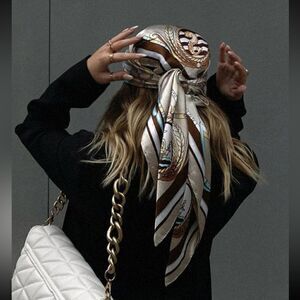 Ship print scarf G3